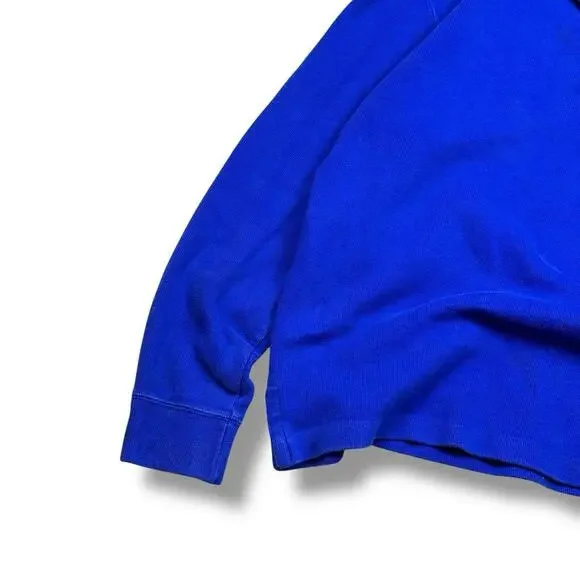 VTG Polo Ralph Lauren Sweatshirt Men’s Sz S Blue 1/4 Zip Pony USA Island Made - Picture 5 of 9